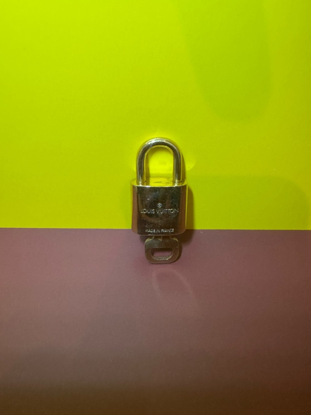 Louis Vuitton Gold Tone Padlock with Key